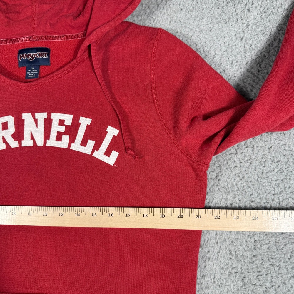 Cornell University Hoodie Adult XL Red Jansport Sweatshirt NCAA College - Picture 4 of 7